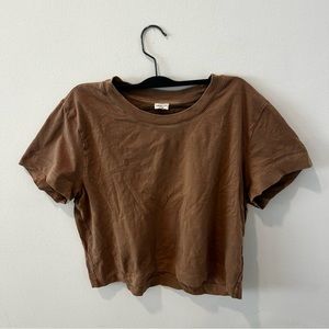 ARITZIA - Wilfred Free Boxy Teeshirt Light Brown Size Large NWOT